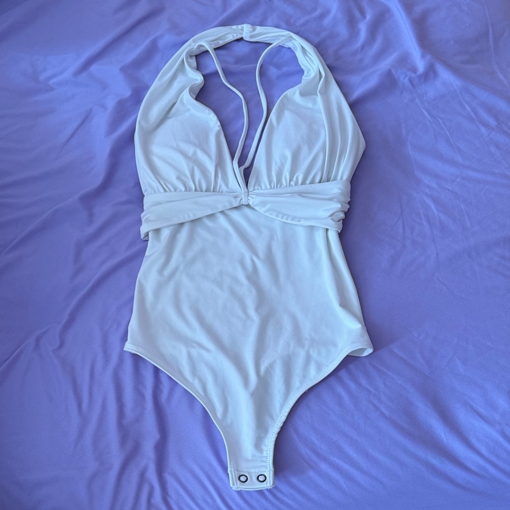 Express White Halter Body Contour (XXS)